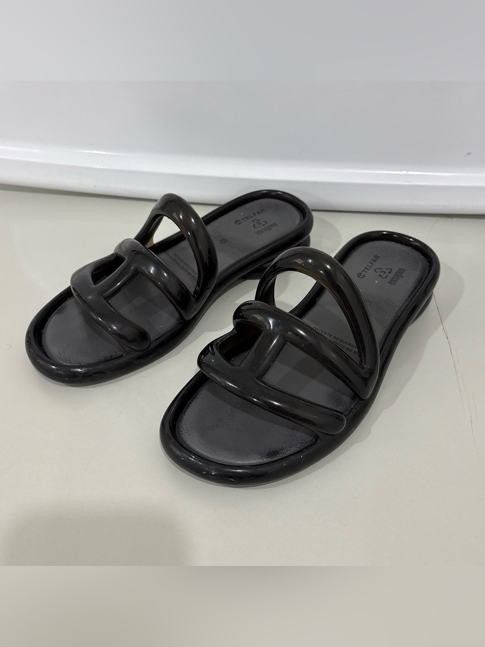 Telfar x Melissa Black Jelly Sandal Slide